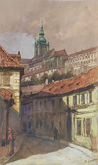 Hradčany  z  Letenské ulice