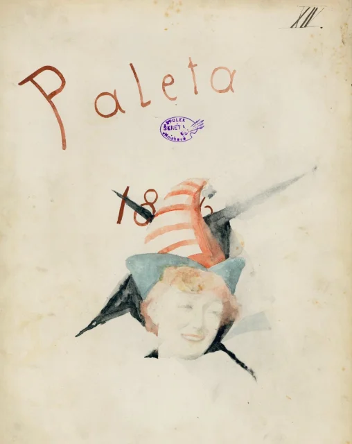 Paleta - návrh na obálku s motivem ženské hlavy