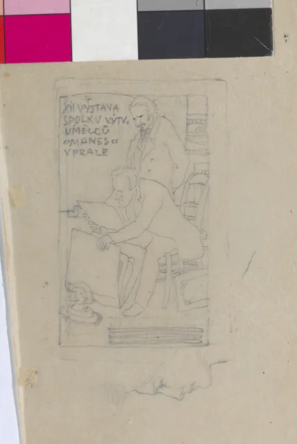 Studie; Studie k plakátu XII. Výstavy SVU Mánes v Praze