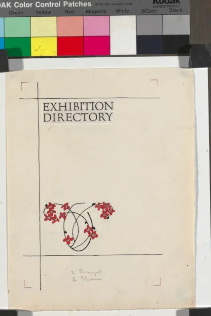 Studie; Návrh na obálku katalogu výstavy - Exhibition Directory