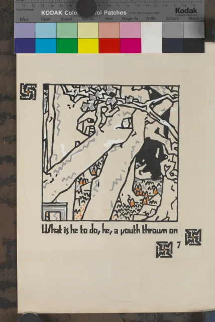 Návrh; List s ilustracemi knihy "The House"