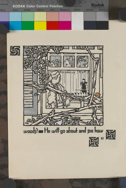 Návrh; List s ilustracemi knihy "The House"