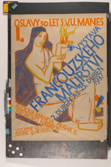 plakát; Oslava 50. let S. V. U. Mánes