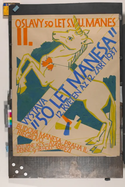 plakát; Oslava 50. let S. V. U. Mánes