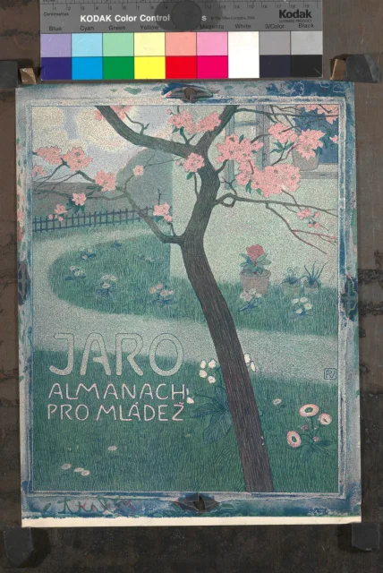 knižní grafika; Obálka almanachu pro mládež Jaro