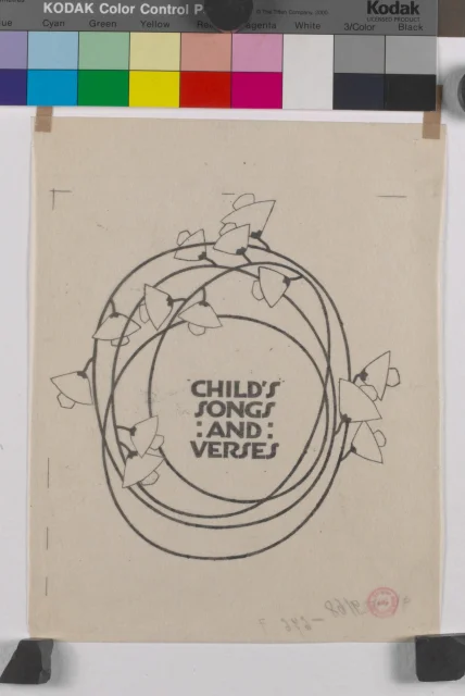knižní grafika; Titulní list k "Child´s Songs and Verses"