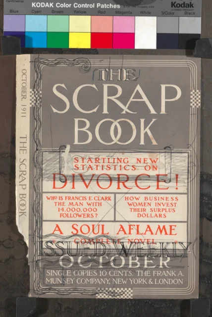 knižní grafika; Návrh na obálku týdeníku The Scrap Book