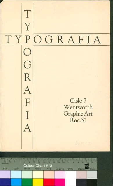 Návrh; Návrh na obálku časopisu Typografia č. 7 roč. 31