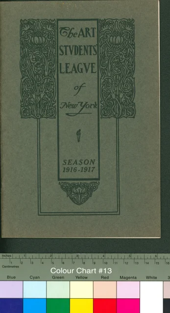 Katalog; Katalog výstavy školních pací studentů The Art Students League of New York
