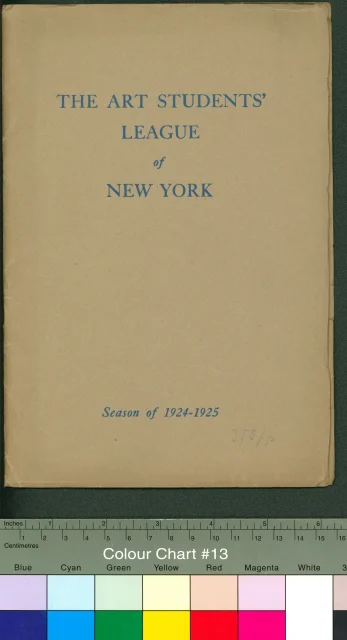 Katalog; Katalog výstavy školních pací studentů The Art Students League of New York