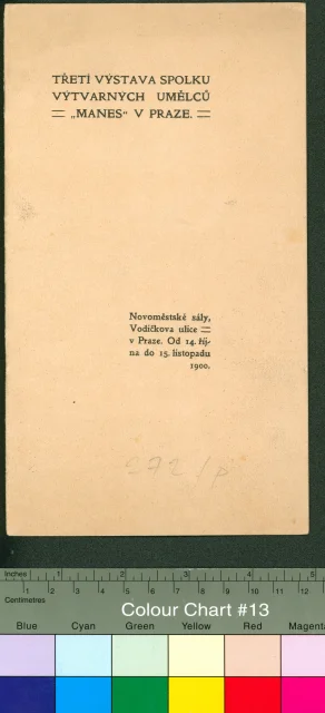 Katalog; Katalog třetí výstavy SVU Mánes 14. říjen - 15. listopad 1900