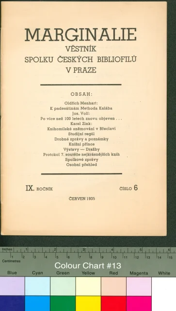 Věstník; Věstník Spolku českých bibliofilů Marginalie č. 6