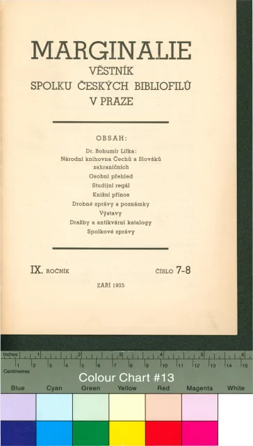 Věstník; Věstník Spolku českých bibliofilů Marginalie č. 7-8