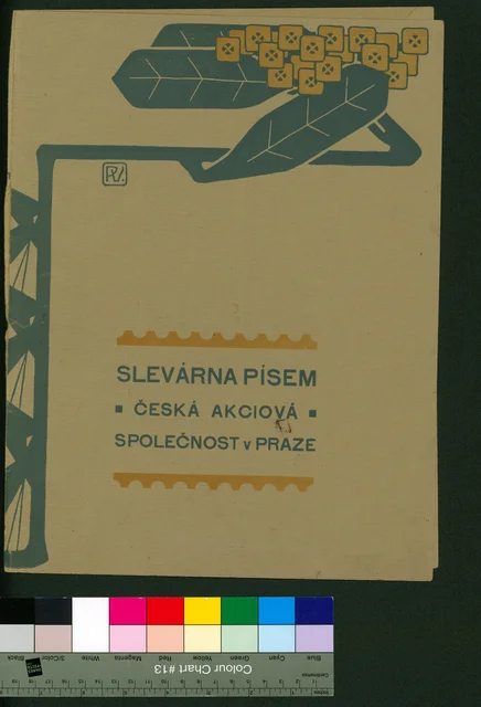 obálka; Obálka Slévárny písem české akc. společnosti v Praze