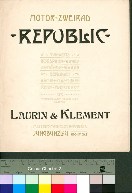 Prospekt; Prospekt továrny Laurin a Klement v Mladé Boleslavi